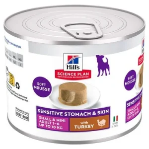 Hill's Science Plan Sensitive Stomach & Skin Small & Mini Mousse Truthahn (12 x 200 g)