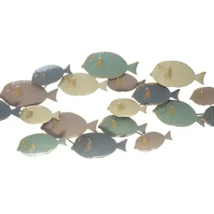 Hintergrundfolie 3D Wanddekoration Metall mehrfarbig Fische FERMIUM - HaustierPro