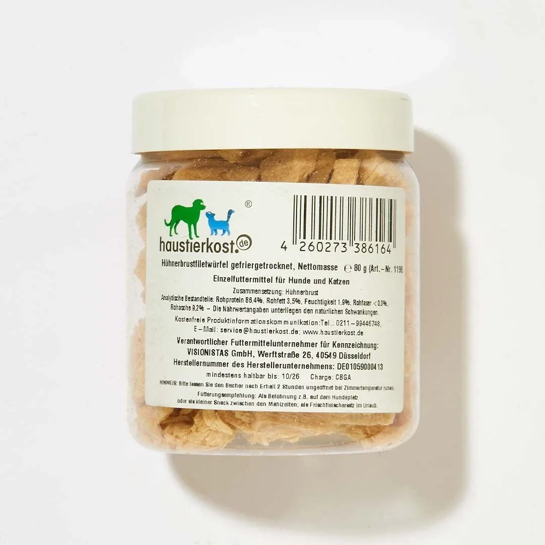 Hühnerbrustwürfel gefriergetrocknet, 80 g - Image 2