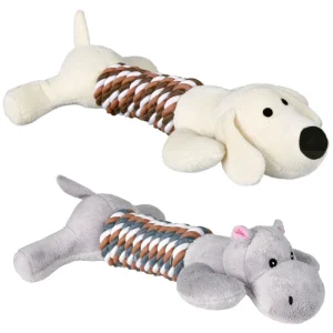 Hund Plüschtier mit Seil