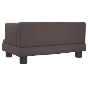 Hundebett Braun 60x40x30 cm Kunstleder - HaustierPro