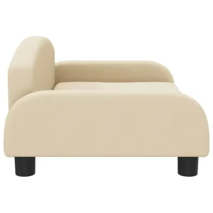 Hundebett Creme 70x45x30 cm Stoff für Hundesofa & Auto - HaustierPro