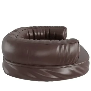 Hundebett Ergonomisch Schaumstoff Braun 88x65 cm Kunstleder aus Memory-Schaum - HaustierPro