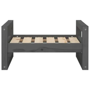 Hundebett Grau 55,5x45,5x28 cm Massivholz Kiefer - HaustierPro
