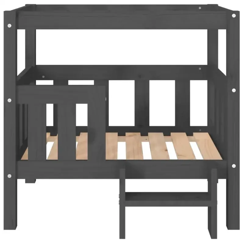 Hundebett Grau 75,5x63,5x70 cm Massivholz Kiefer - HaustierPro