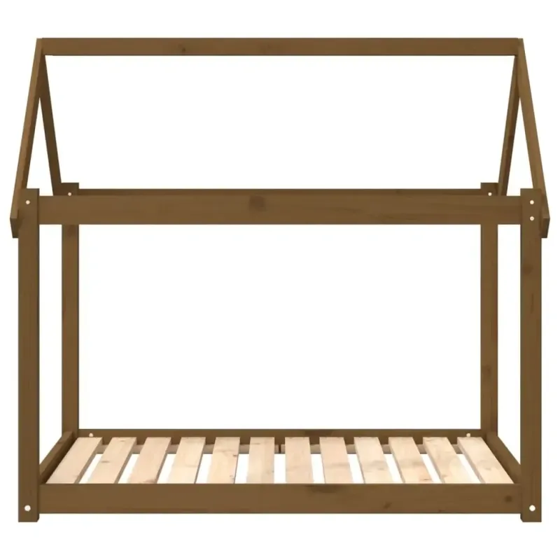 Hundebett Honigbraun 111 Stück80x100 cm Massivholz Kiefer mit seitlicher Abstützung - HaustierPro