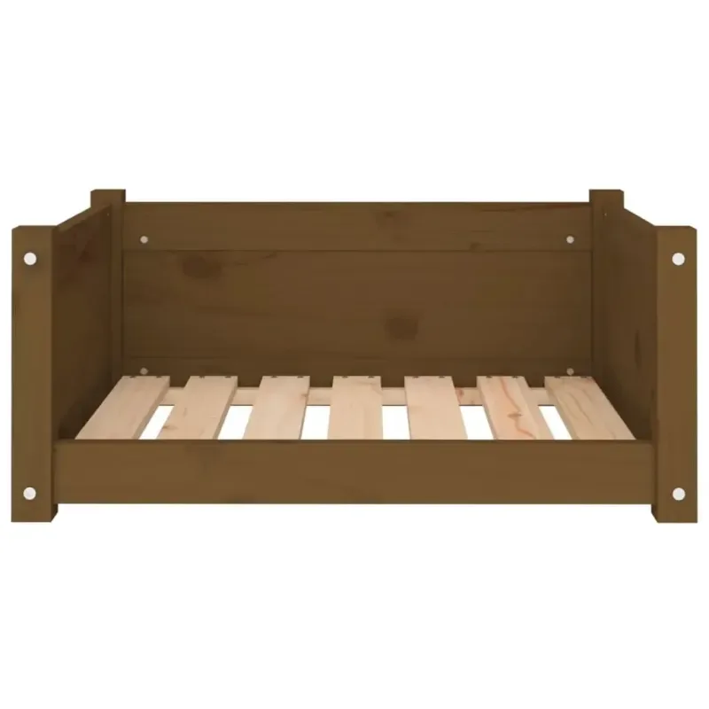 Hundebett Honigbraun 65,5x50,5x28 cm Massivholz Kiefer - HaustierPro