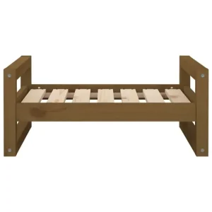 Hundebett Honigbraun 65,5x50,5x28 cm Massivholz Kiefer - HaustierPro