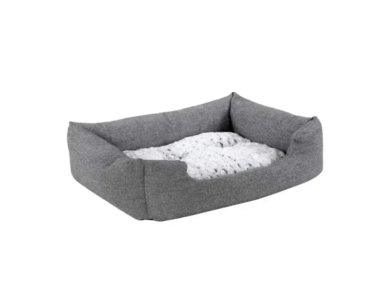 Hundebett mit Wendekissen und erhöhtem Rand für große Hunde - HaustierPro