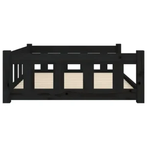 Hundebett Schwarz 105,5x75,5x28 cm Massivholz Kiefer - HaustierPro