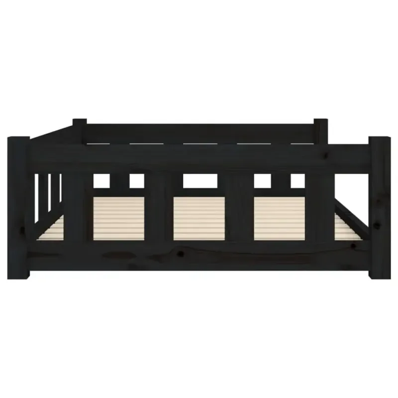Hundebett Schwarz 105,5x75,5x28 cm Massivholz Kiefer - HaustierPro