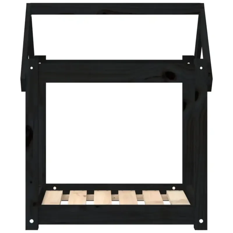 Hundebett Schwarz 61 Stück50x70 cm Massivholz Kiefer - HaustierPro