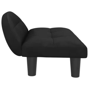 Hundebett Schwarz 70x52x30 cm Samt mit abnehmbarem Bezug - HaustierPro