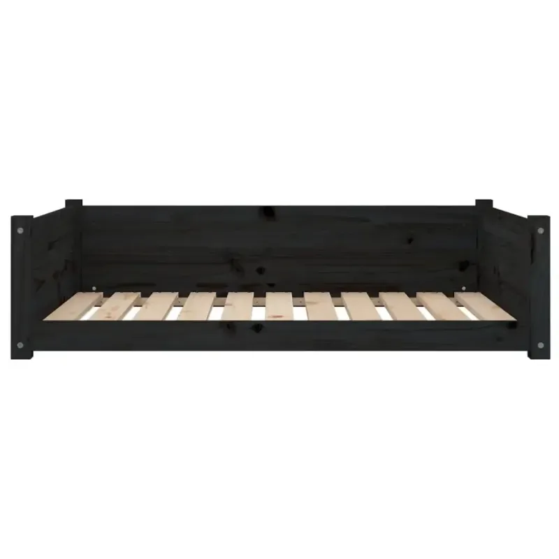 Hundebett Schwarz 95,5x65,5x28 cm Massivholz Kiefer - HaustierPro