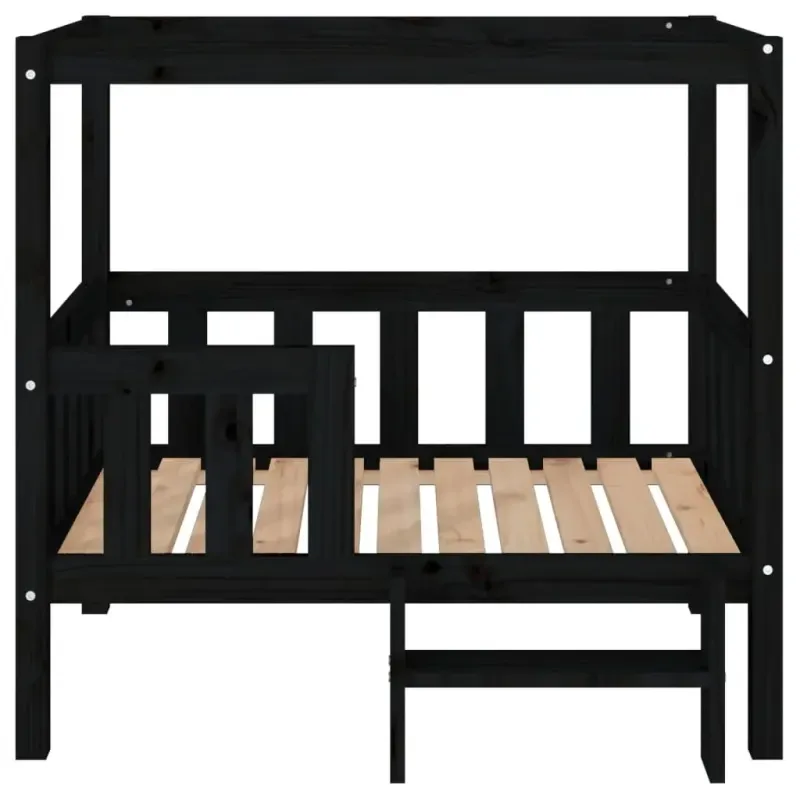 Hundebett Schwarz 95,5x73,5x90 cm Massivholz Kiefer - HaustierPro