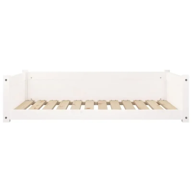 Hundebett Weiß 105,5x75,5x28 cm Massivholz Kiefer - HaustierPro