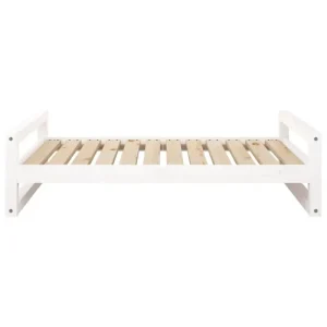 Hundebett Weiß 105,5x75,5x28 cm Massivholz Kiefer - HaustierPro