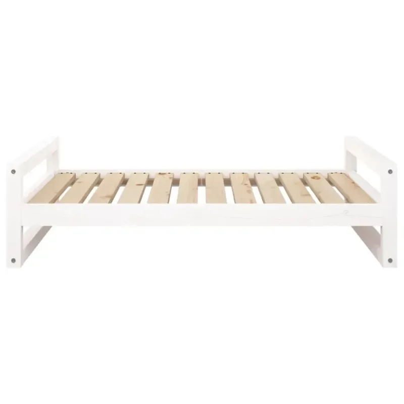 Hundebett Weiß 105,5x75,5x28 cm Massivholz Kiefer - HaustierPro