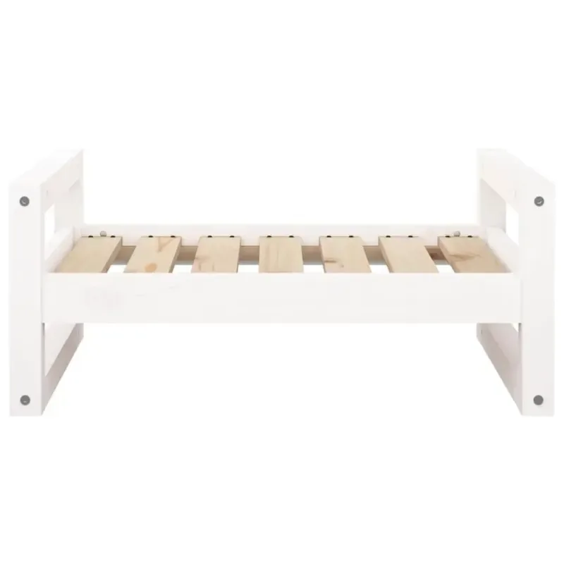 Hundebett Weiß 65,5x50,5x28 cm Massivholz Kiefer - HaustierPro