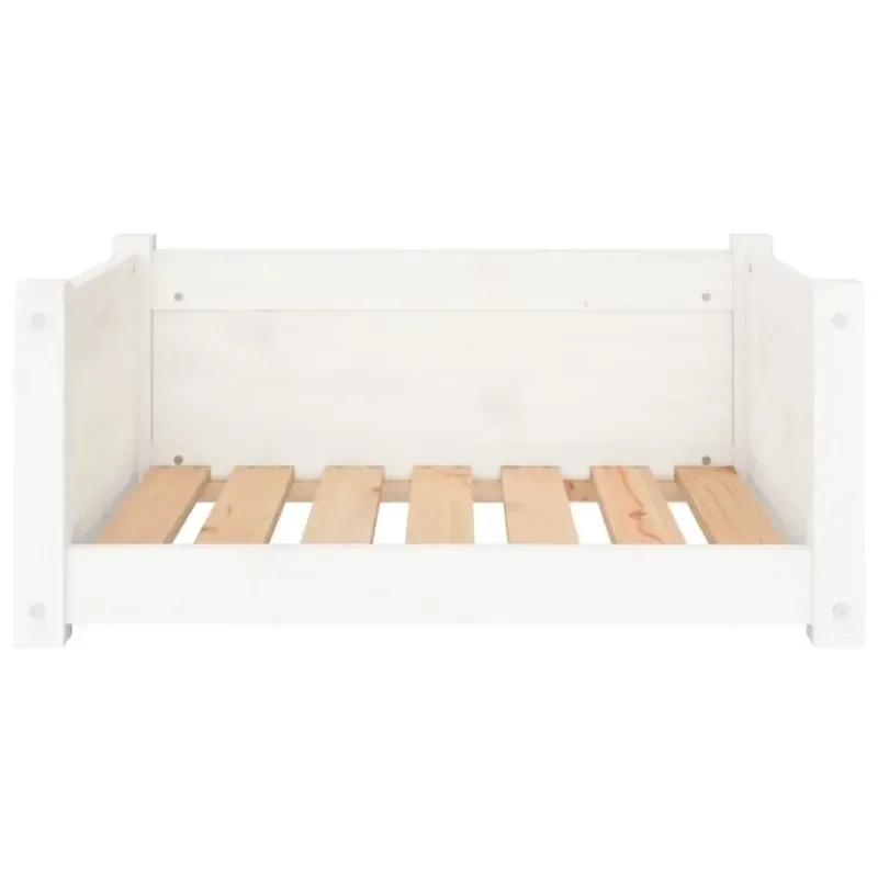 Hundebett Weiß 65,5x50,5x28 cm Massivholz Kiefer - HaustierPro
