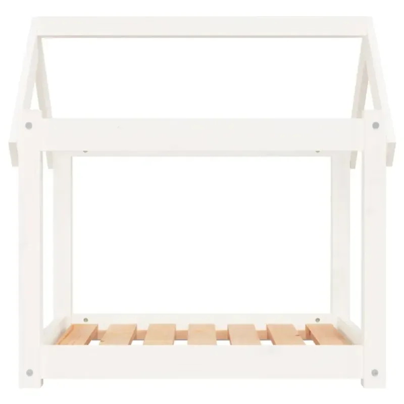 Hundebett Weiß 71 Stück55x70 cm Massivholz Kiefer - HaustierPro