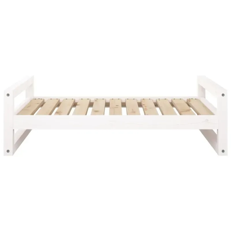 Hundebett Weiß 95,5x65,5x28 cm Massivholz Kiefer - HaustierPro