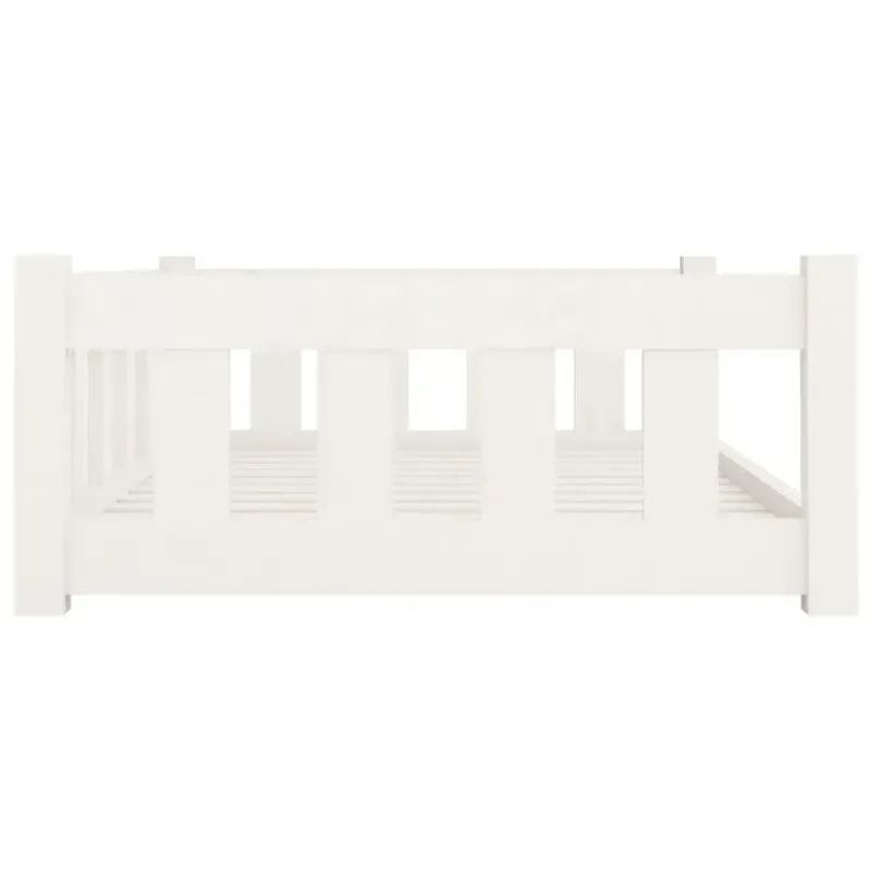 Hundebett Weiß 95,5x65,5x28 cm Massivholz Kiefer - HaustierPro