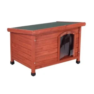 Hundehütte Woody Flachdach Größe S: B 85 x T 57 x H 58 cm
