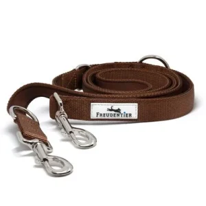 Hundeleine 2m – gepolstert & verstellbar – Führleine in Chocolate Länge: 2,3m | Breite: 20 mm