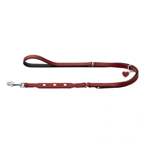 HUNTER Führleine Love rot, schwarz 2 m/13 mm | DAS FUTTERHAUS