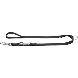 Hunter Führleine verstellbar schwarz 200 x 1 cm | 14799 für Welpen & erwachsene Hunde - HaustierPro