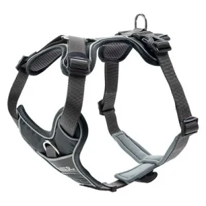HUNTER Geschirr Divo mit Neoprenpolsterung, grau Größe S-M: 52-68 cm Brustumfang