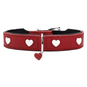 HUNTER Halsband Love, rot Größe 47: 38 - 44 cm Halsumfang