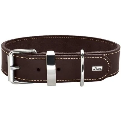 HUNTER Hundehalsband Aalborg special Größe: XXS-XS, Farbe: dunkelbraun, Halsumfang: 20 - 24 cm, Breite: 2,0 cm