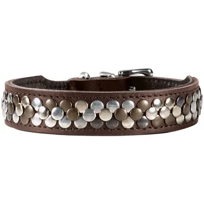 HUNTER Hundehalsband Arizona Up Größe: S-M, Farbe: braun, Halsumfang: 38 - 44 cm, Breite: 3,0 cm