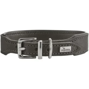 HUNTER Hundehalsband Malta Größe: XS-S, Farbe: steingrau, Halsumfang: 29 - 33 cm, Breite: 2,6 cm
