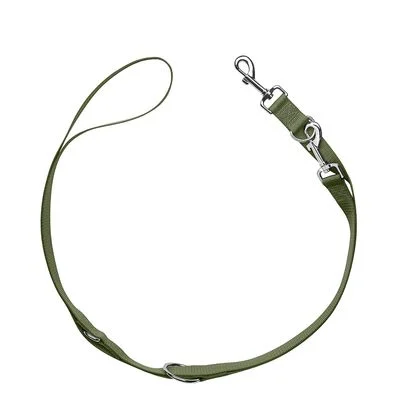 HUNTER Set: Geschirr London Vario Rapid + Führleine London, olivgrün Geschirr Größe XXS-XS + Leine 200 cm, 15 mm