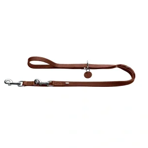 HUNTER verstellbare Führleine Aalborg cognac 2 m/10 mm | DAS FUTTERHAUS