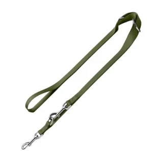 HUNTER Verstellbare Führleine London, olivgrün 200 cm lang, 10 mm breit