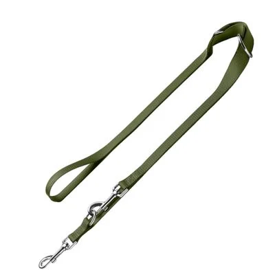 HUNTER Verstellbare Führleine London, olivgrün 200 cm lang, 10 mm breit