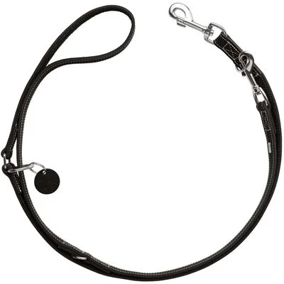 HUNTER Verstellbare Hundeführleine Aalborg Größe: 10/200, Farbe: schwarz, Länge: 200 cm, Breite: 1,0 cm
