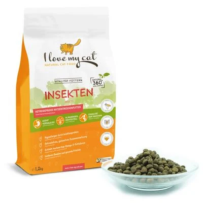 I love my cat Trockenfutter für Katzen mit Insektenprotein 1 Stück
