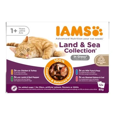 IAMS Advanced Nutrition Adult Land & Sea Mix in Sauce (12 x 85 g)