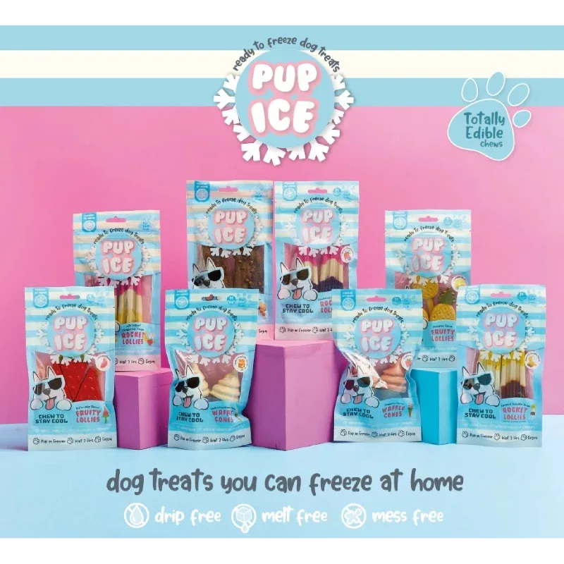 Imaginelles Pup Ice Dog Snack Rocket Lollies Strawberry & Blueberry M - Image 2