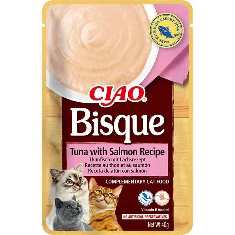 Inaba Cat Ciao Bisque Tuna with Salmon Recipe
