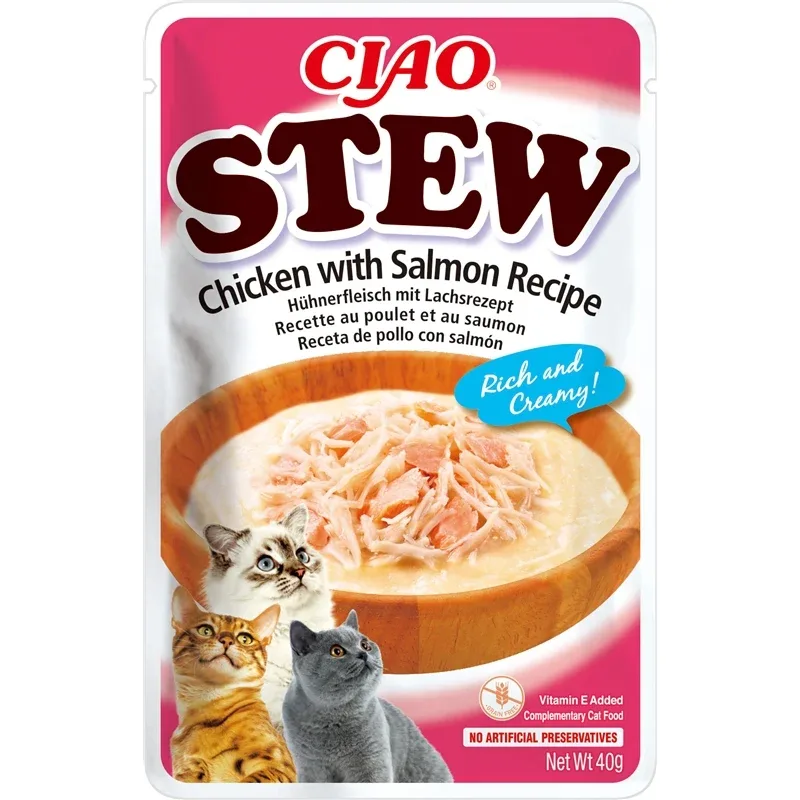 Inaba Cat Ciao Stew Chicken & Salmona Recipe