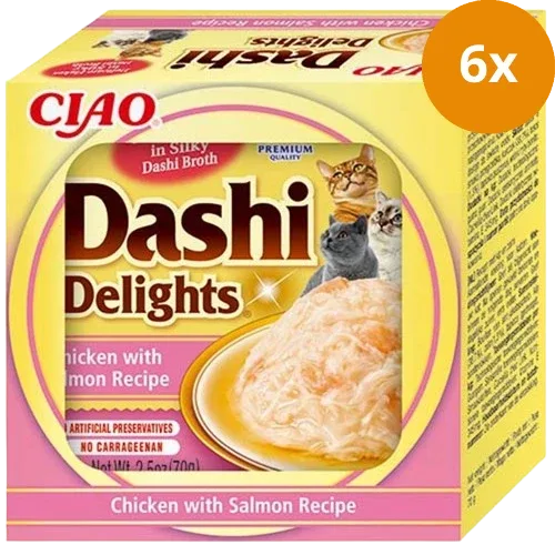 Inaba Cat Dashi Delights Chicken & Salmon 70g - Image 2