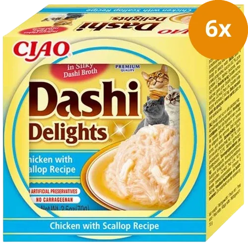 Inaba Cat Dashi Delights Chicken & Scallop 70g - Image 2