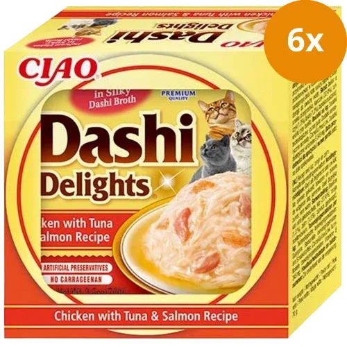 Inaba Cat Dashi Delights Chicken, Tuna & Salmon 70g - Image 2