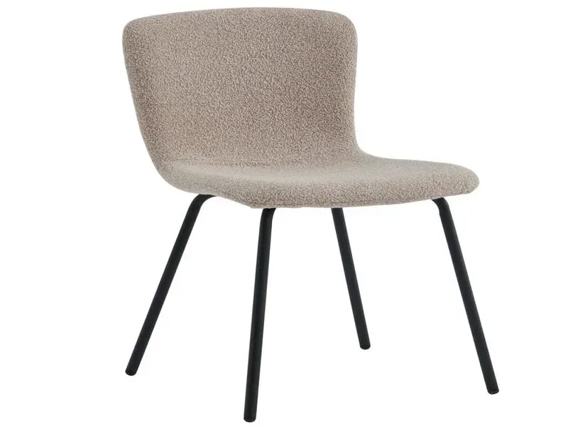 Individueller Gedenkstein Kate Esszimmerstuhl - Beiger Bouclé-Stoff - HaustierPro